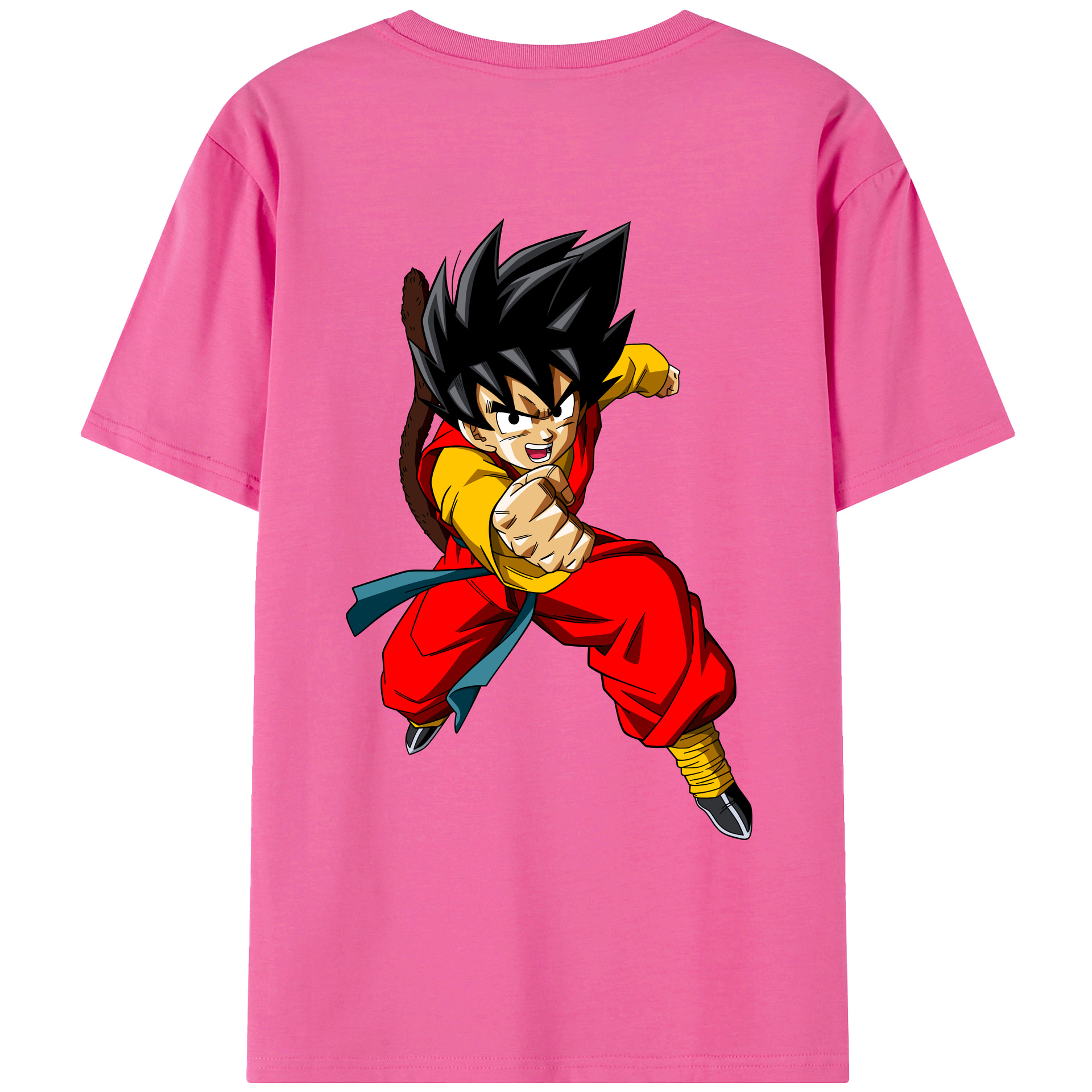 （画像用） ドラゴンボール 孫悟空（そん ごくう）Son Goku カカロット DRAGON BALL Kakarotto レディース半袖Tシャツ(バックプリント)